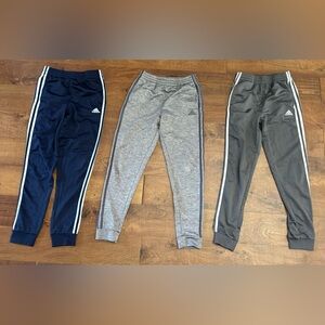 Adidas boy youth athletic pants 3 total Sz large 14/16
